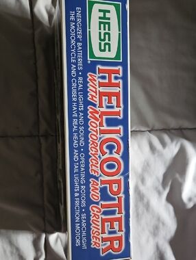 HESS  Helicopter with Motorcycle and Cruiser Toy